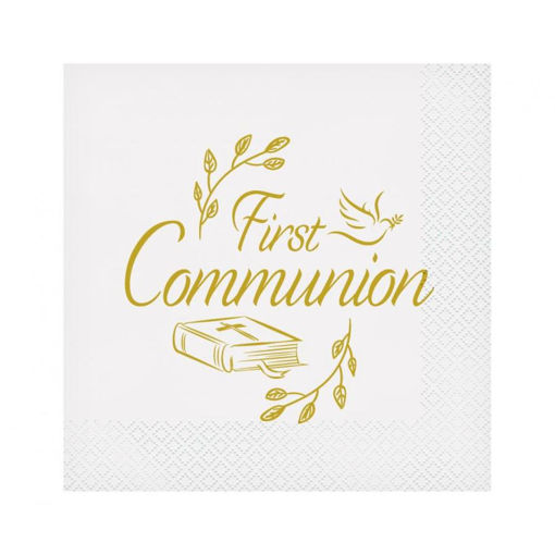 Picture of FIRST HOLY COMMUNION PAPER NAPKINS 33X33CM 20 PACK